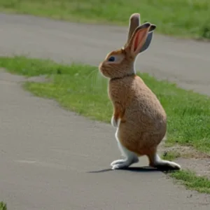 Co robi królik tupiąc nogami?